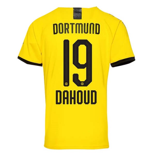 Tailandia Camiseta Borussia Dortmund NO.19 Dahoud Replica Primera Ropa 2019/20 Amarillo